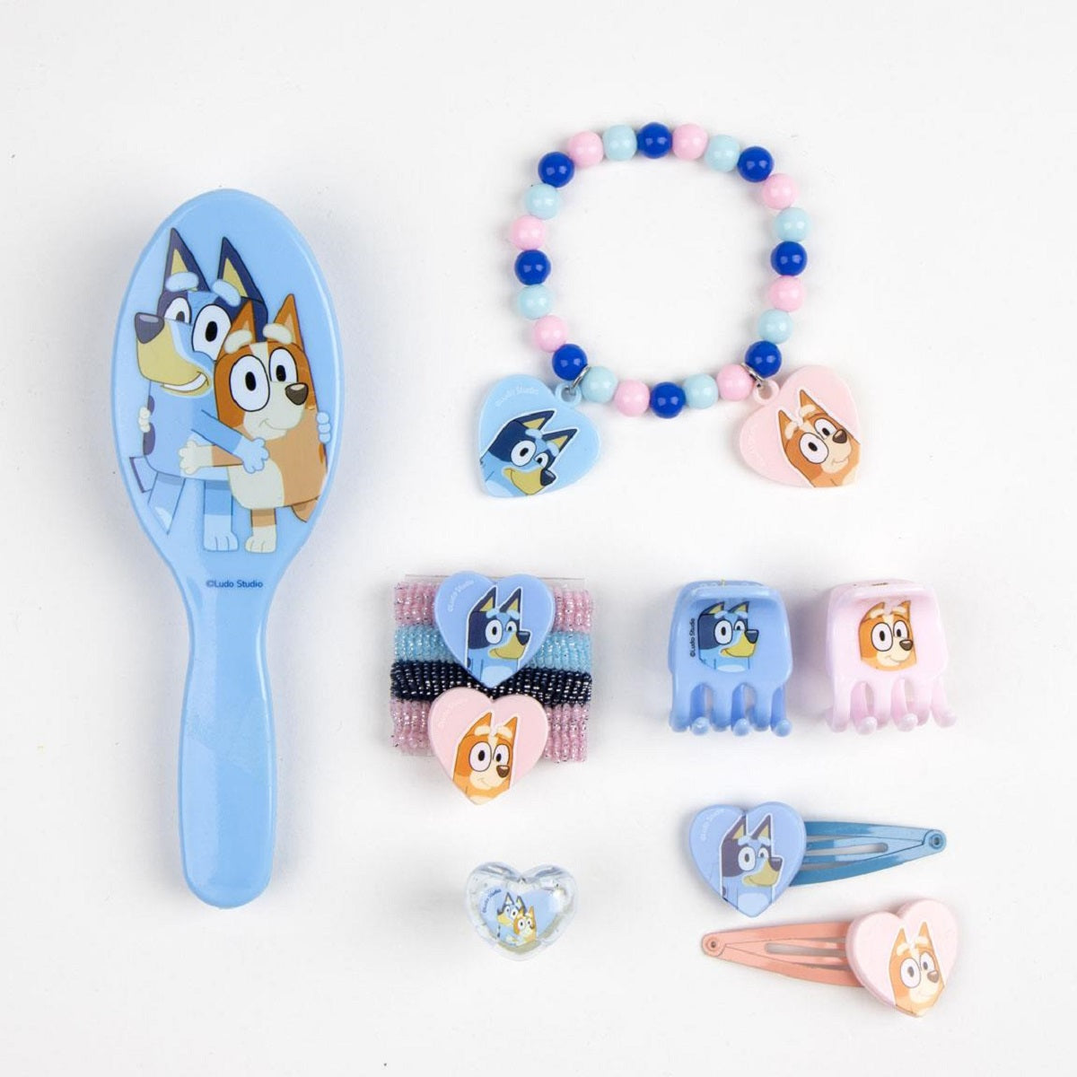 Bluey beauty set box accessories für kinder mit kamm haargummi und mehr