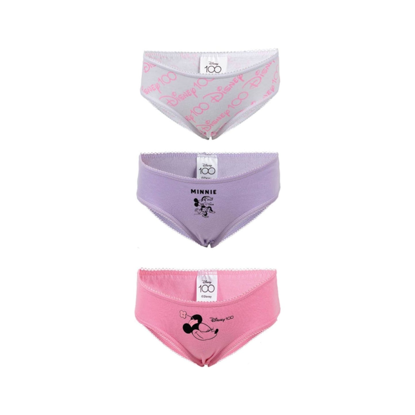Disney Minnie Mouse 3er set Unterhose aus Baumwolle – Bequeme Kinderunterwäsche