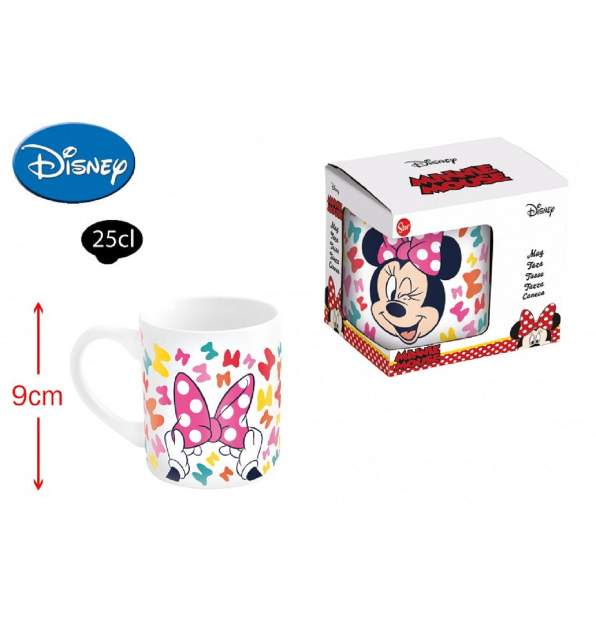 Disney Minnie Maus Tasse – Niedliche 250 ml Keramiktasse für Kinder