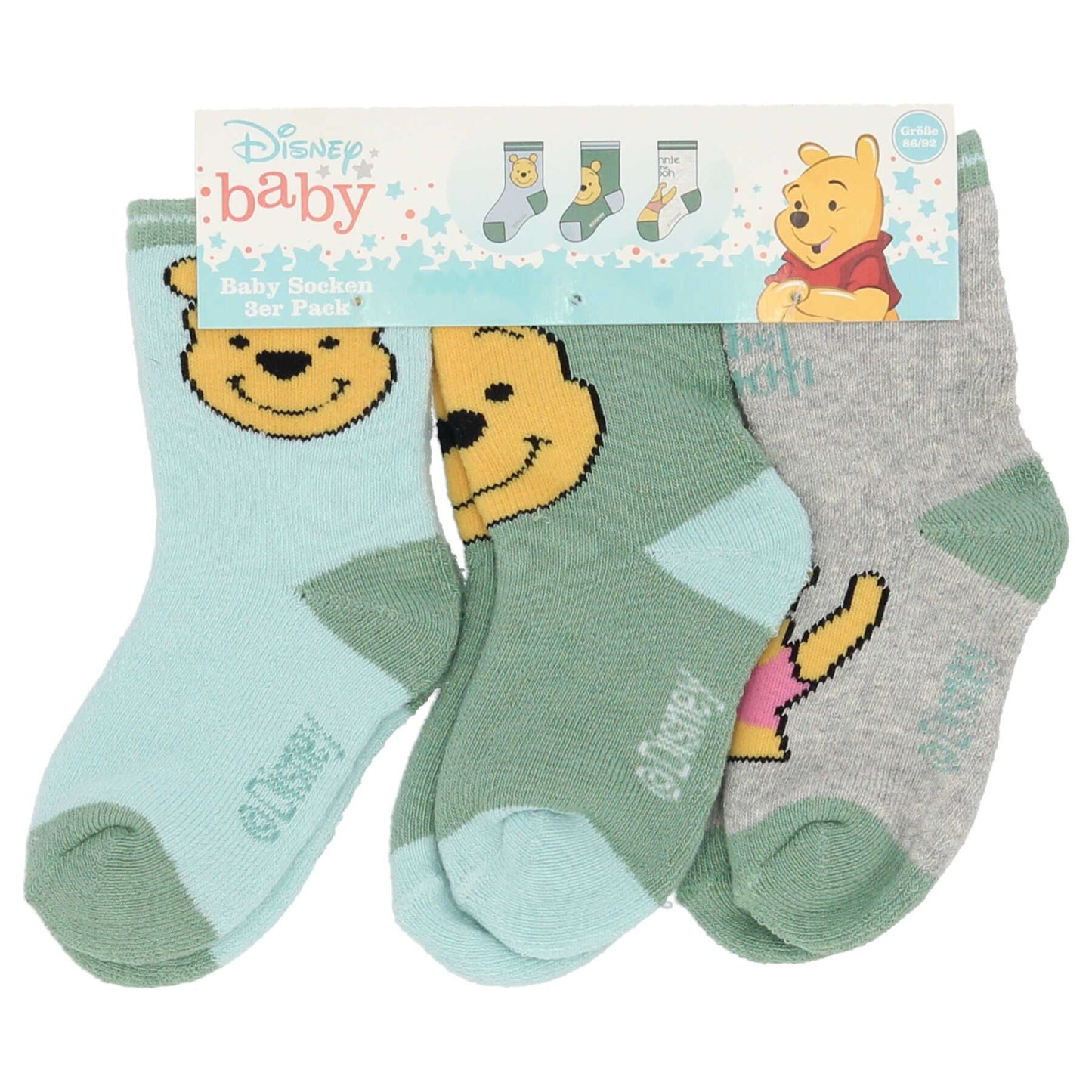 Winnie Puuh Baby-Socken – 3er-Pack kuschelige & bequeme Söckchen