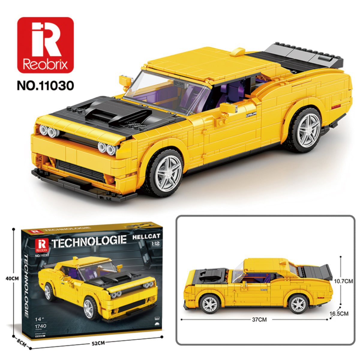 Reobrix 11030 Sportwagen 1:12 1740 Teile 37 cm ab 14