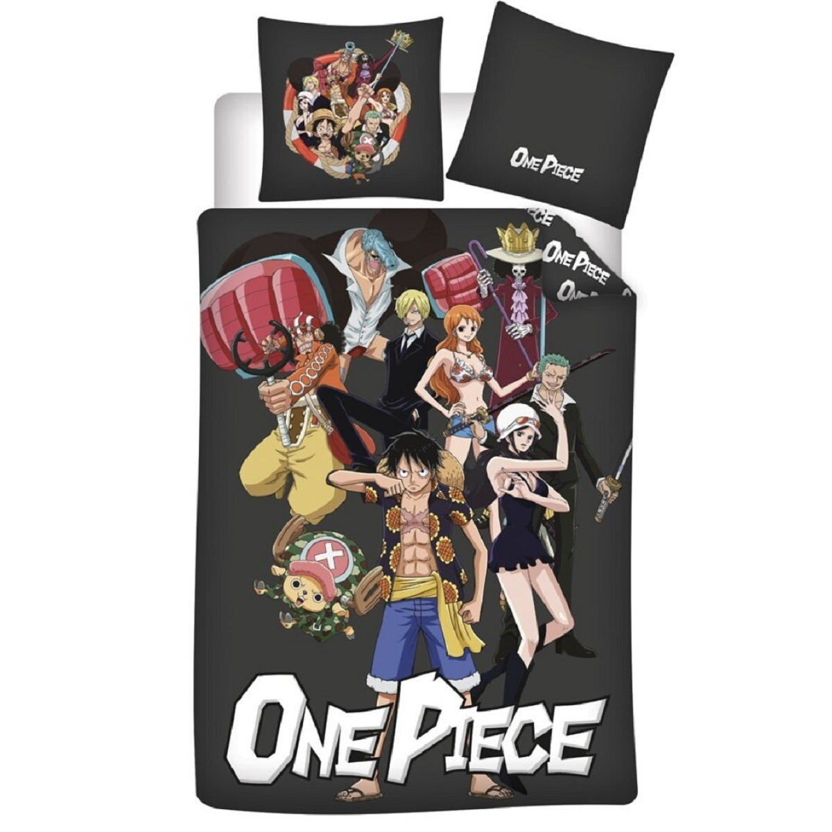 One Piece Bettwäsche Set 140 × 200 cm mit Kissenbezug 63x63 cm