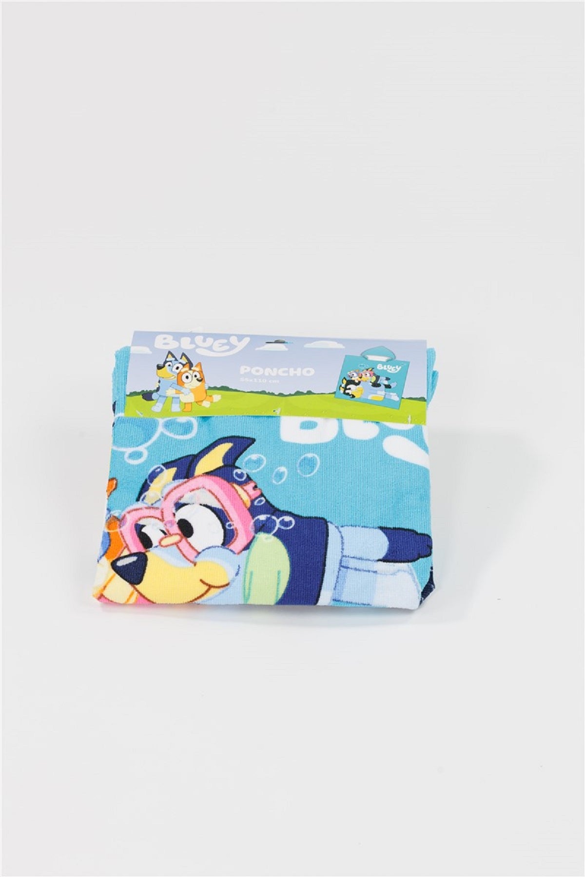 Bluey Kinder-Poncho – Weiches Badecape aus Polyester, 55x110 cm