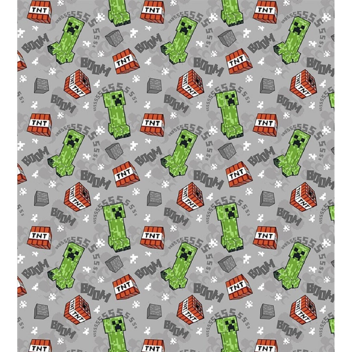 Minecraft Flanell Blanket 180x200 cm – Kuscheldecke für Kinderzimmer und Gamer Wohndecke