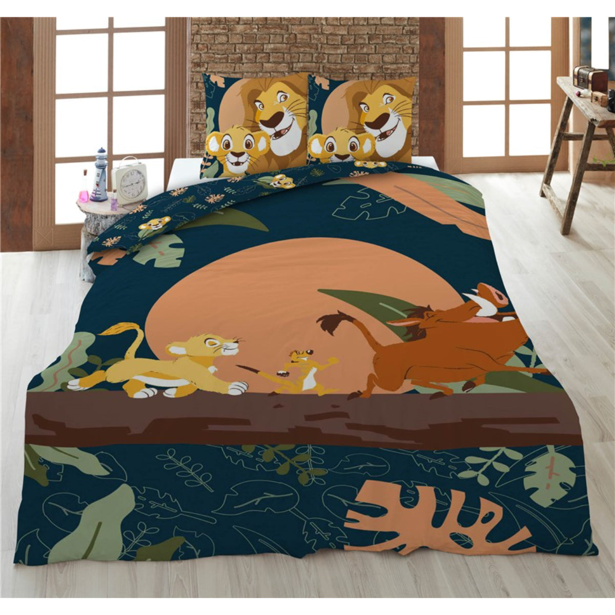 Disney Lion King Bettwäsche Set 140 × 200 cm mit Kissenbezug 65x65 cm