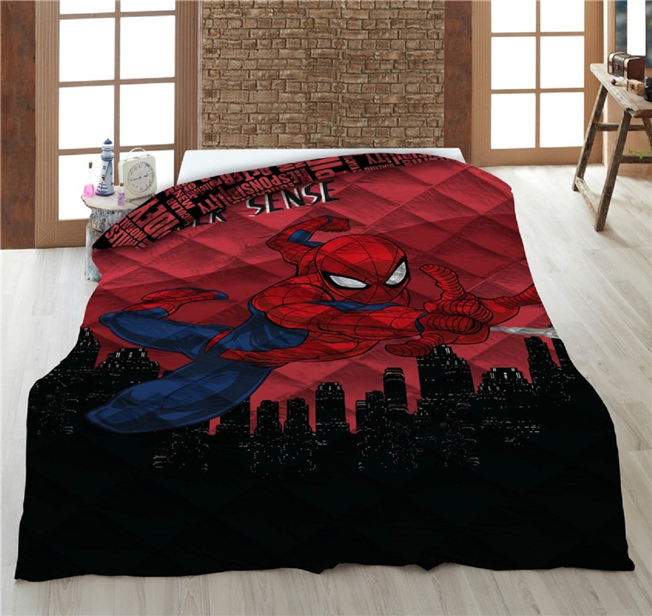 Spiderman Decke 140x200 cm, 100% Polyester Bett-Decke für Kinderzimmer