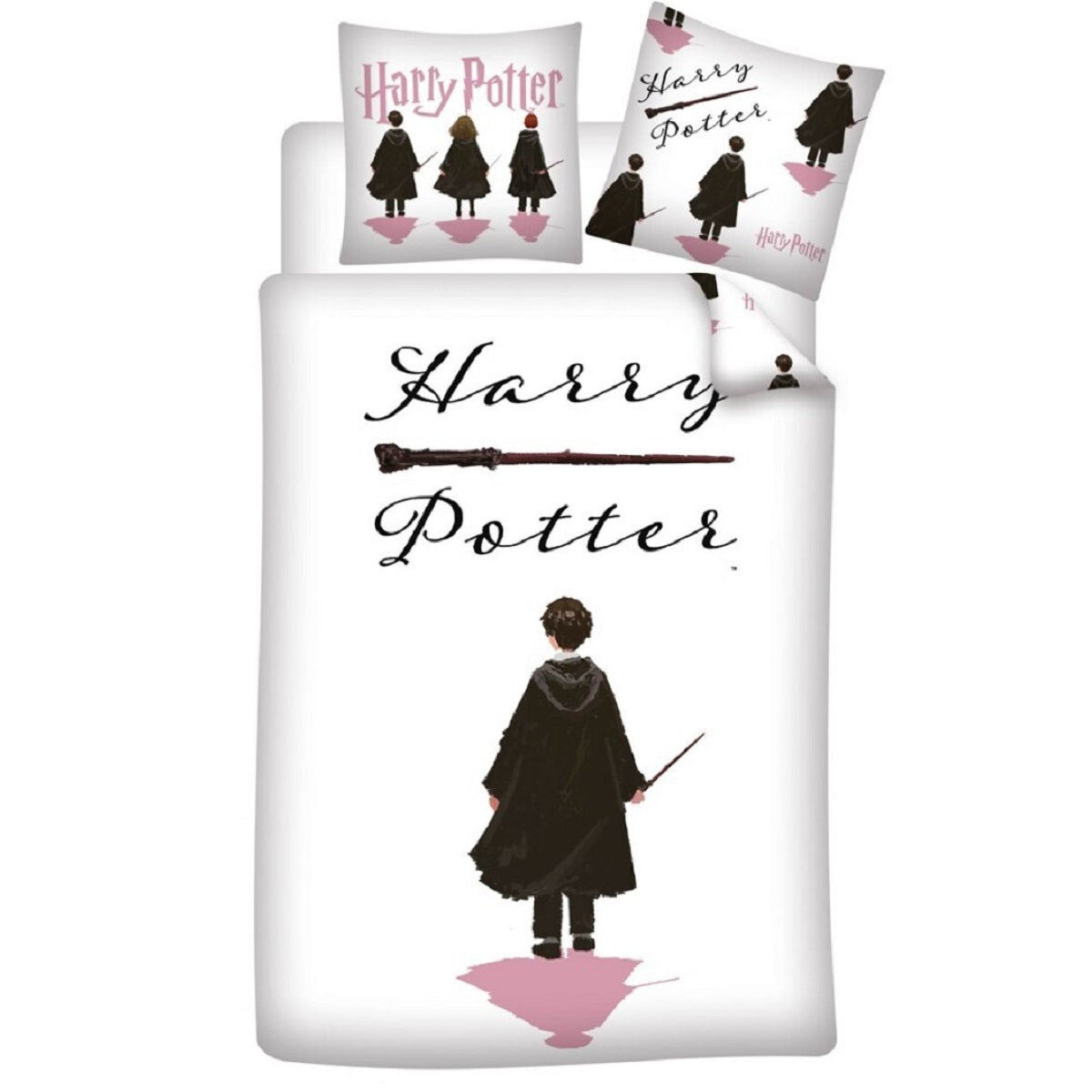 Harry Potter Bettwäsche-Set Decke & Kissenbezug 140x200 + 65x65 cm aus Poly-Baumwolle
