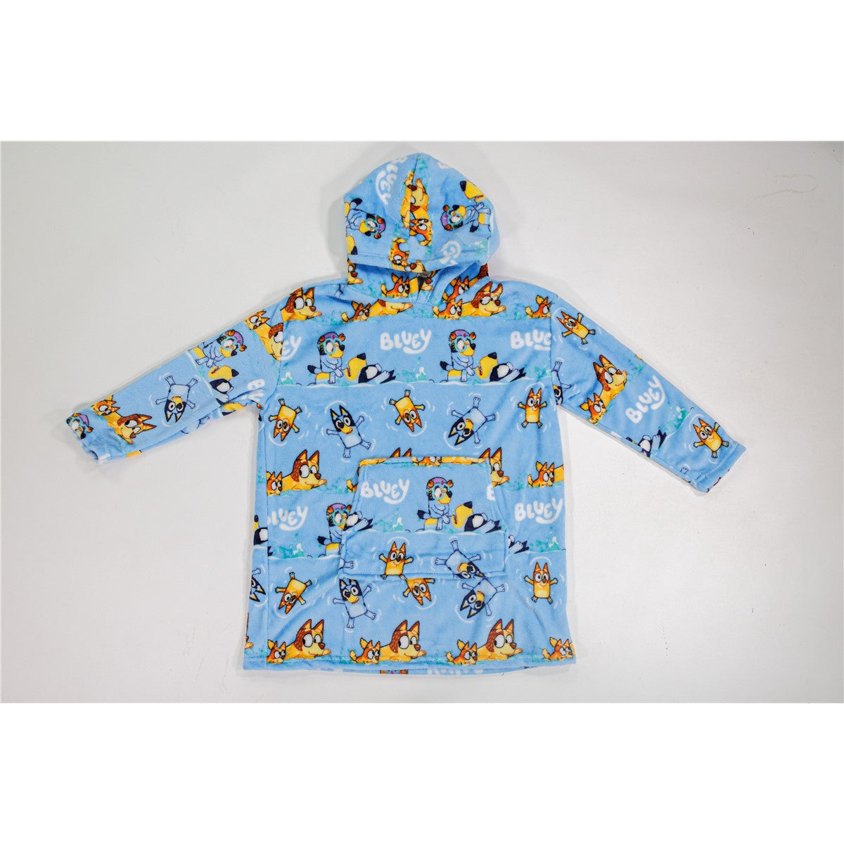 Bluey Sweat Poncho Kinder 7-14 Jahre Kapuzenponcho Kuschel Fleece