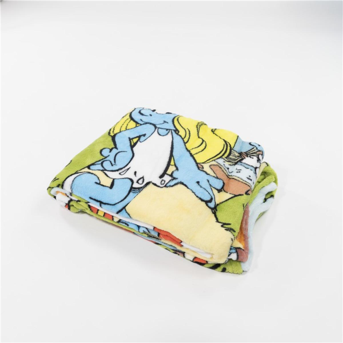 Die Schlümpfe Warm Decke 110 × 150 cm Wohndecke Flanell für Alltag und Entspannung