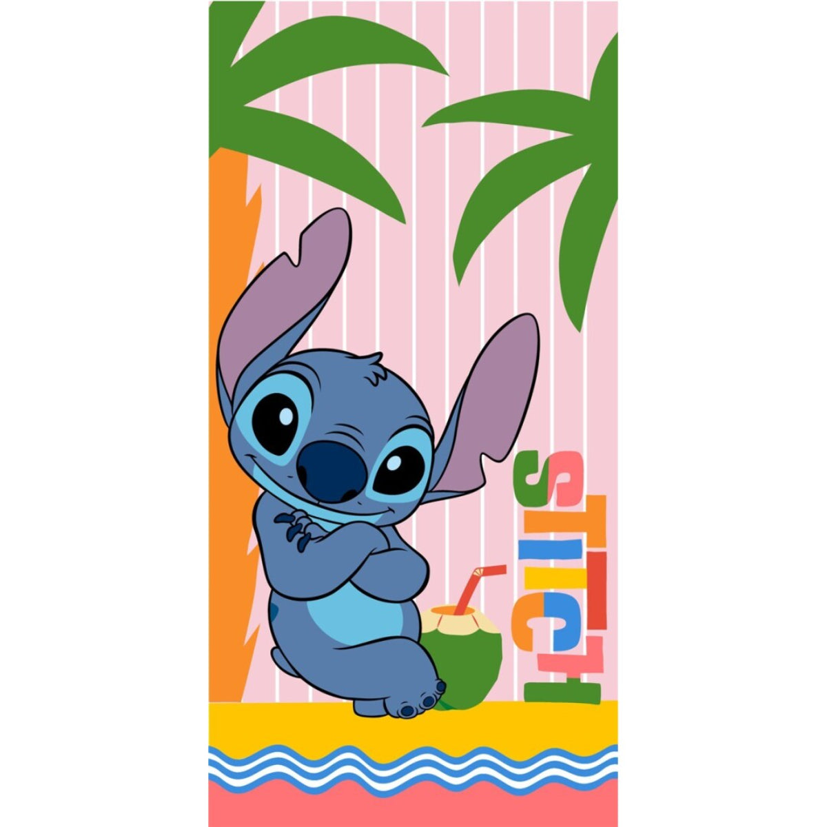 Disney Stitch Kinder Strandtuch Badetuch für Strand und Schwimmbad 70x140 cm
