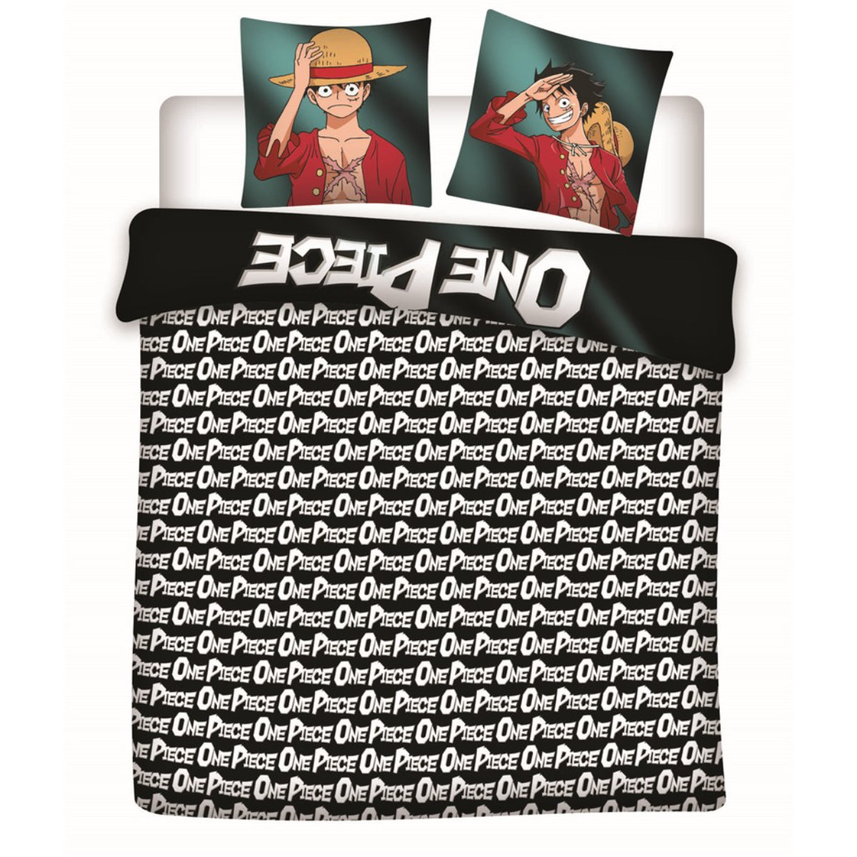 One Piece Bettbezug Set 240 × 220 cm mit 2 Kissenhüllen 65 × 65 cm für große Betten