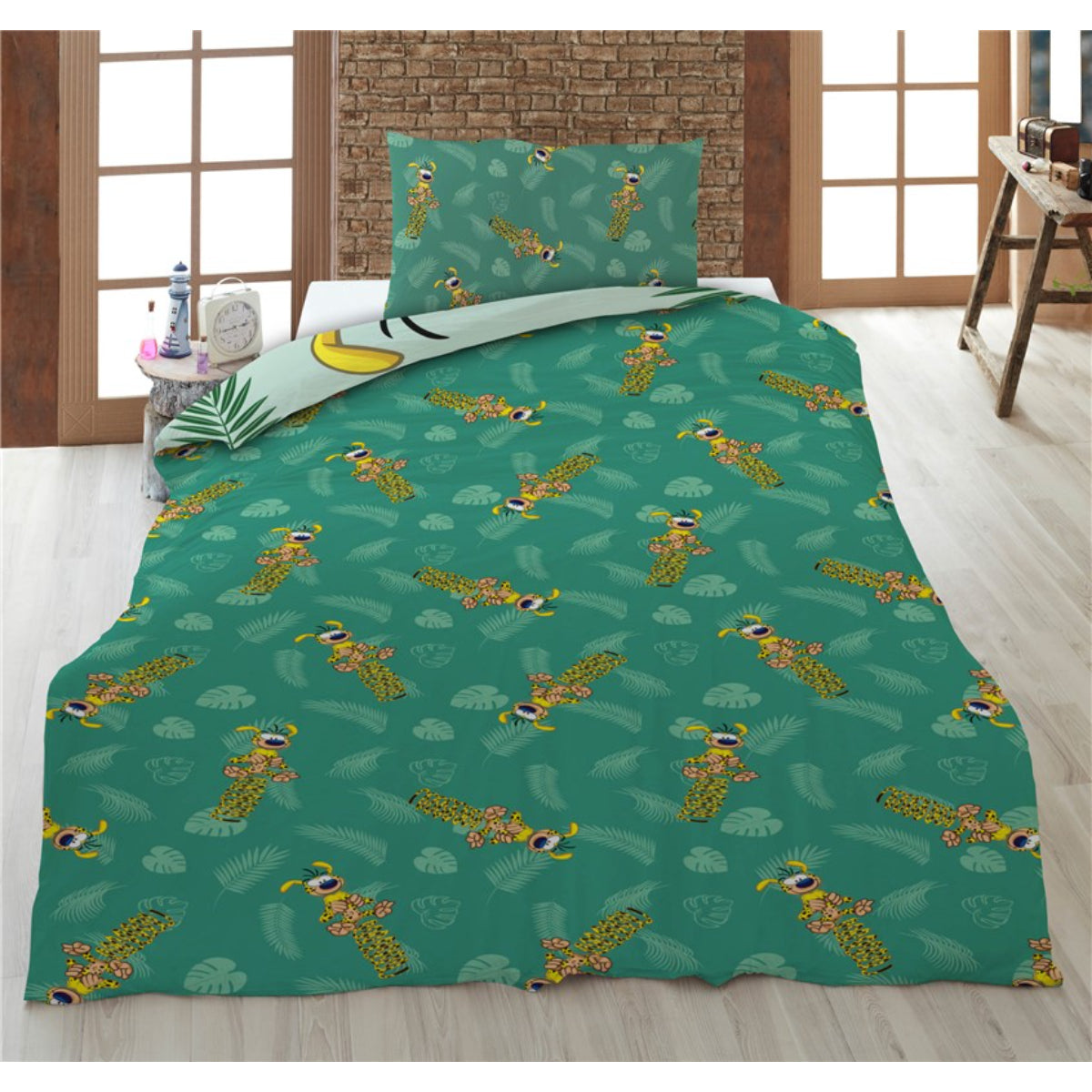 Marsupilami Baumwolle Bettwäsche Set 160 × 210 cm mit Kissenbezug 65 × 100 cm für Schlafzimmer