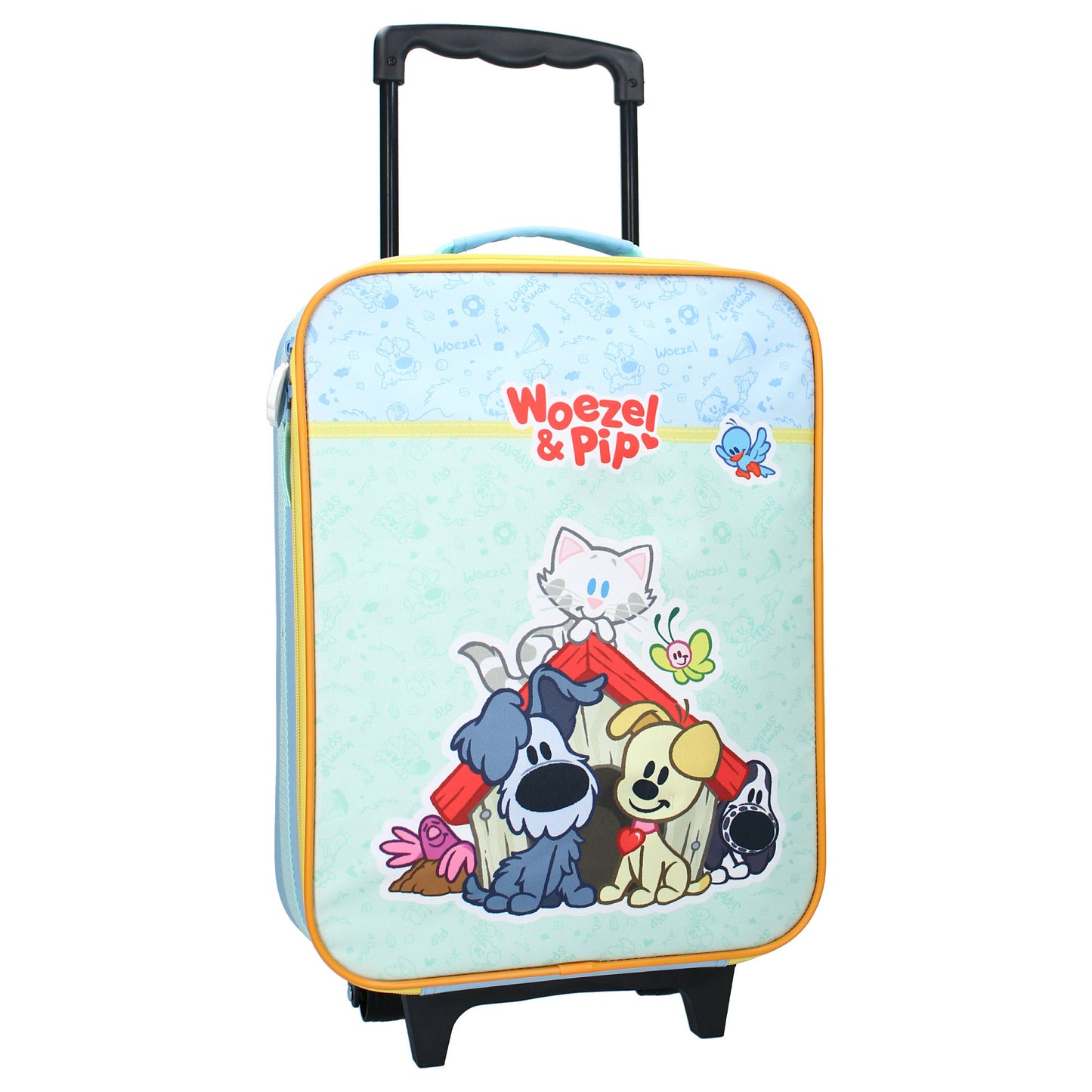 Kinder Trolley Koffer Woezel & Pip – Fröhlicher Aufdruck, 41×30×14 cm