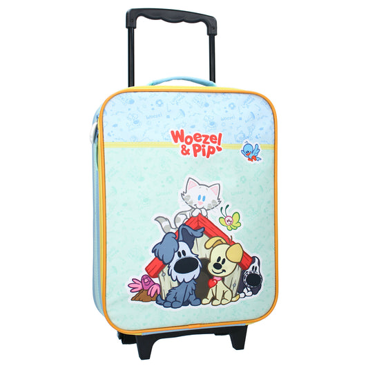 Kinder Trolley Koffer Woezel & Pip – Fröhlicher Aufdruck, 41×30×14 cm