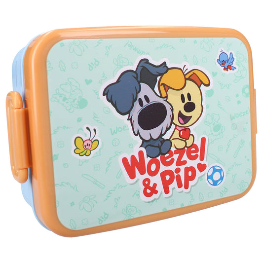 Woezel & Pip Brotdose – Fröhliche Lunchbox in Blau mit Woezel & Pip Aufdruck