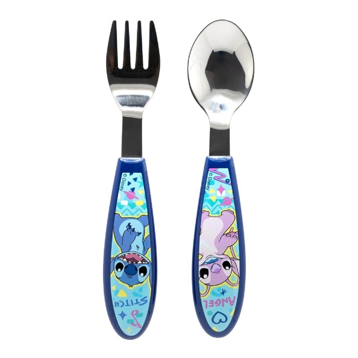 Lilo & Stitch Kinderbesteck Set 2-teilig – Löffel & Gabel mit Motivgriffen