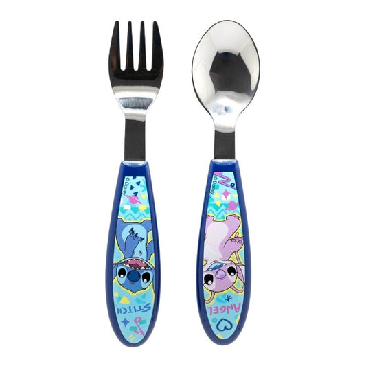Lilo & Stitch Kinderbesteck Set 2-teilig – Löffel & Gabel mit Motivgriffen