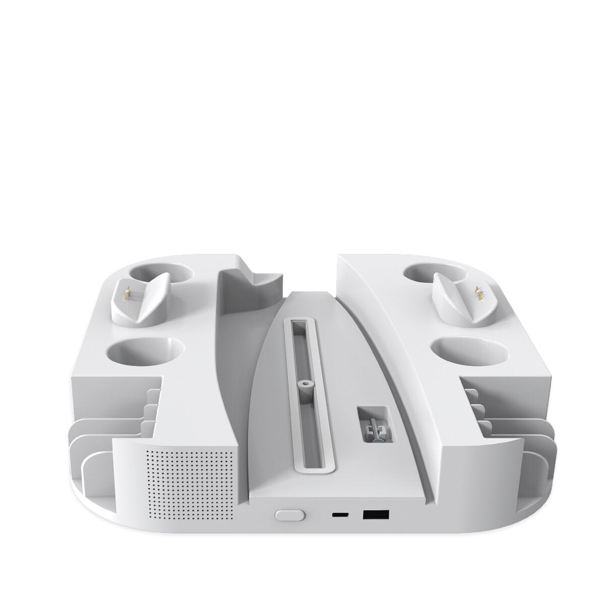 Qware Cooling Station kompatibel mit PlayStation 5 und PS5 Slim – Mit Ladefunktion für zwei Controller