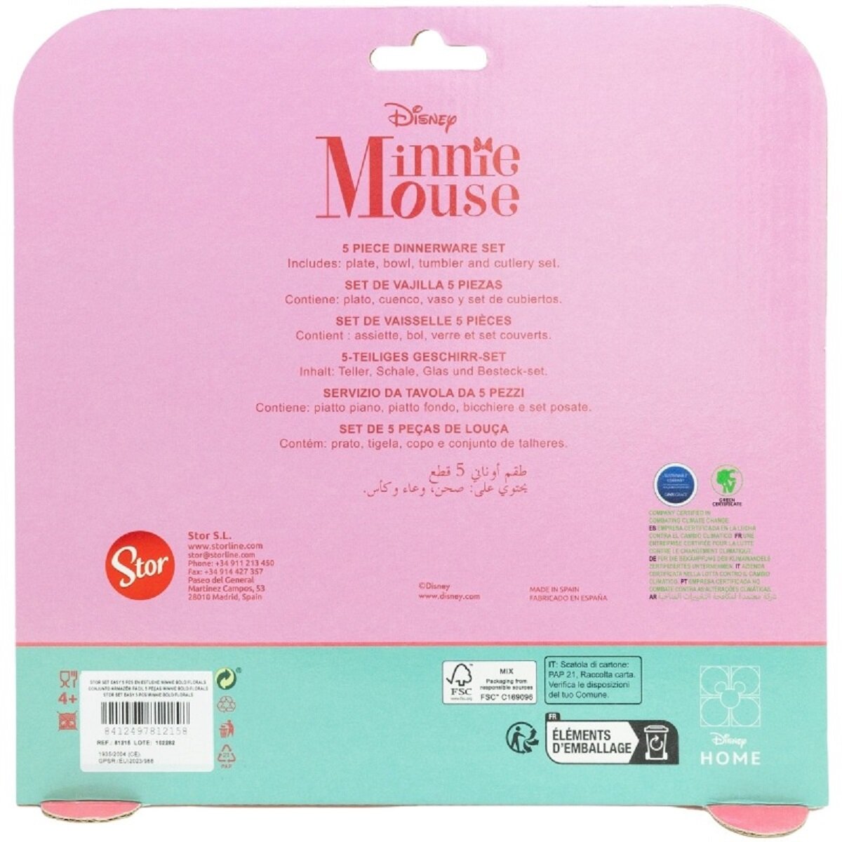 Disney Minnie Mouse 5-teiliges Kindergeschirr Essensset für Kinder