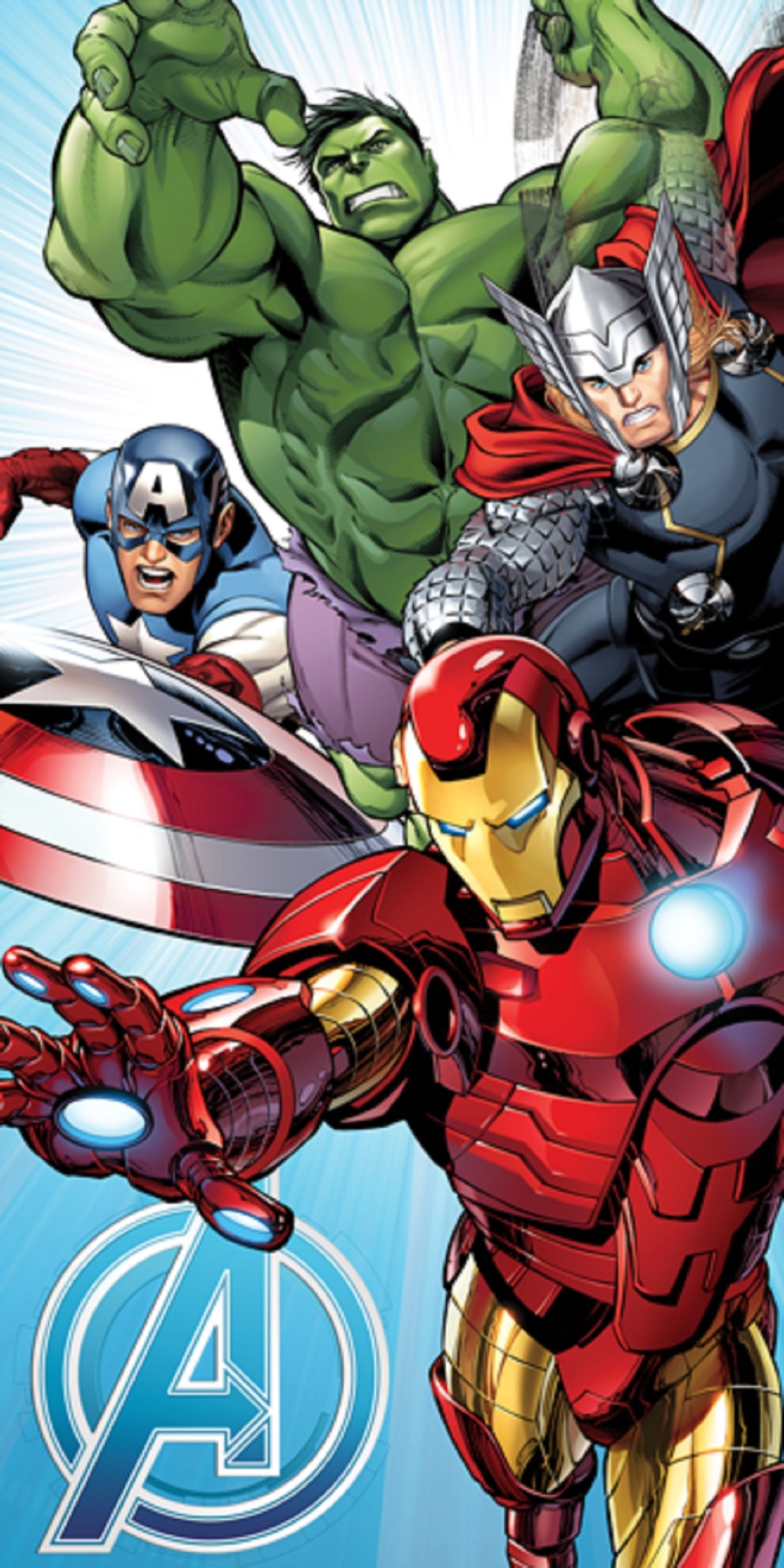 Avengers Baumwolle Strandtuch – Frottee Badetuch mit Premium Druck, 70x140 cm