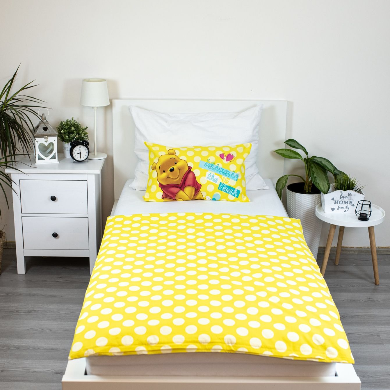 Winnie Puuh Bettwäsche-Set aus Baumwolle für Kinderbett - 100 x 135 cm + 40 x 60 cm