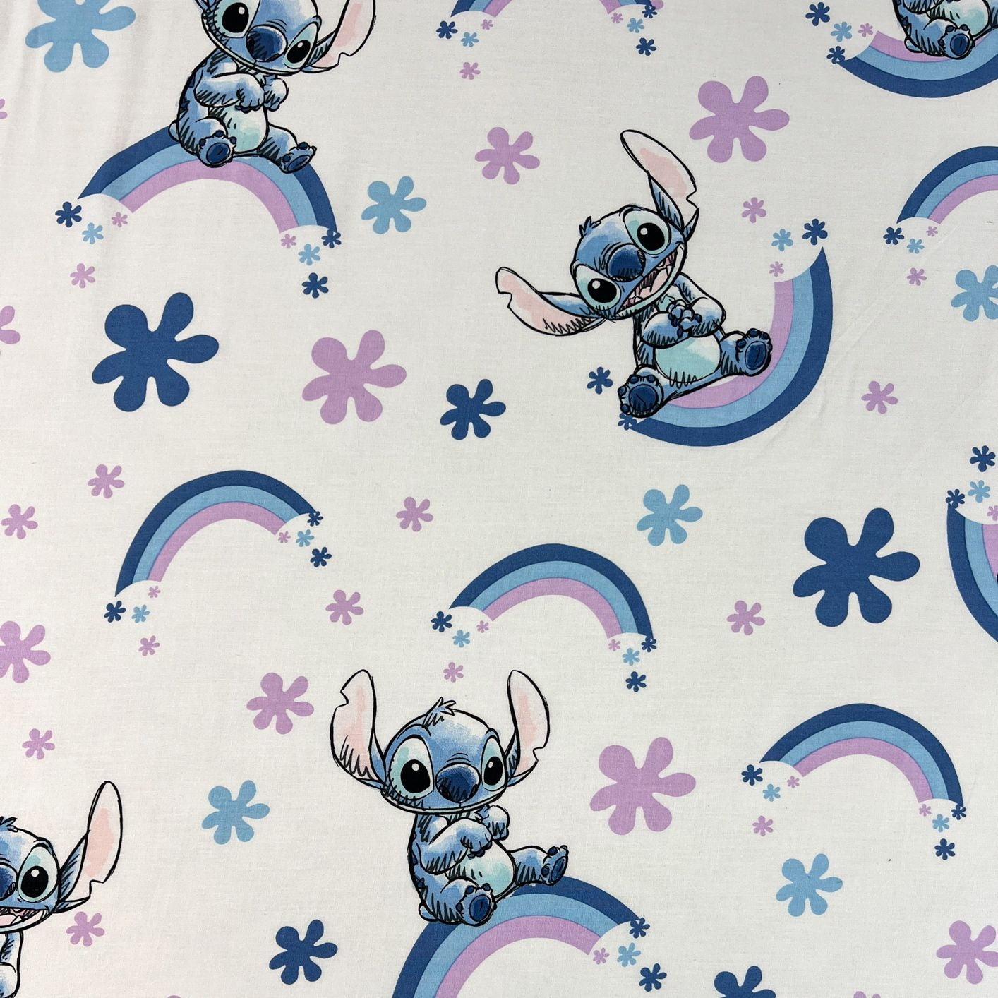 Lilo & Stitch Spannbettlaken 90x200 cm aus 100 % Baumwolle mit 25 cm Steghöhe