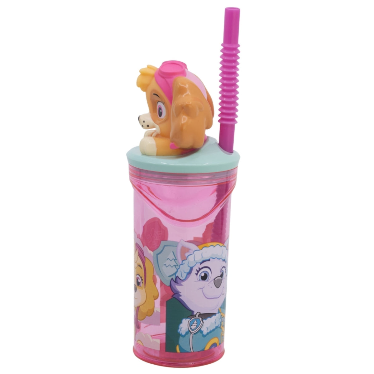 Paw Patrol Becher 3D Kindertrinkbecher 360 ml mit Strohhalm & Figurdeckel