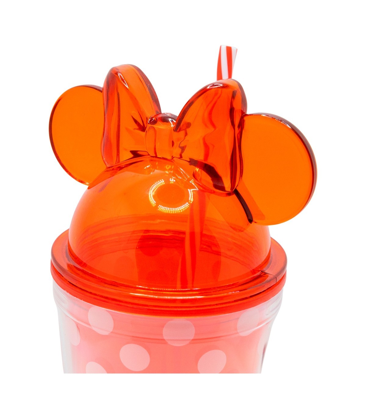 Disney Minnie Mouse 3D Trinkbecher 535 ml mit Strohhalm und Schraubdeckel