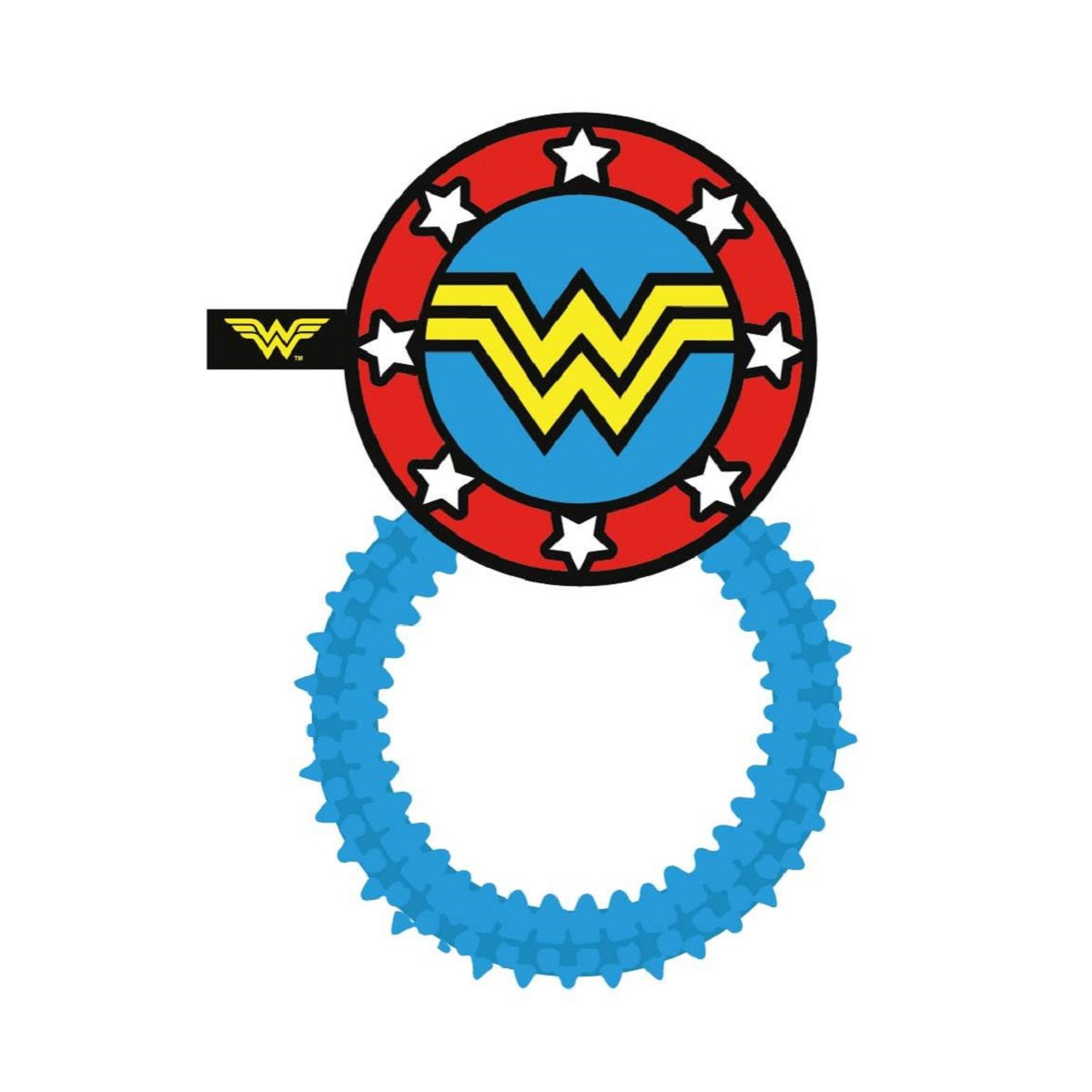 Wonder Woman Hundespielzeug – Beißring mit Quietscher & Zahnfleischmassage