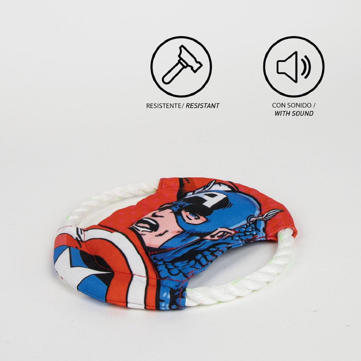 Captain America Kau- & Zahnspielzeug für Hunde – Ideal für kräftiges Kauen