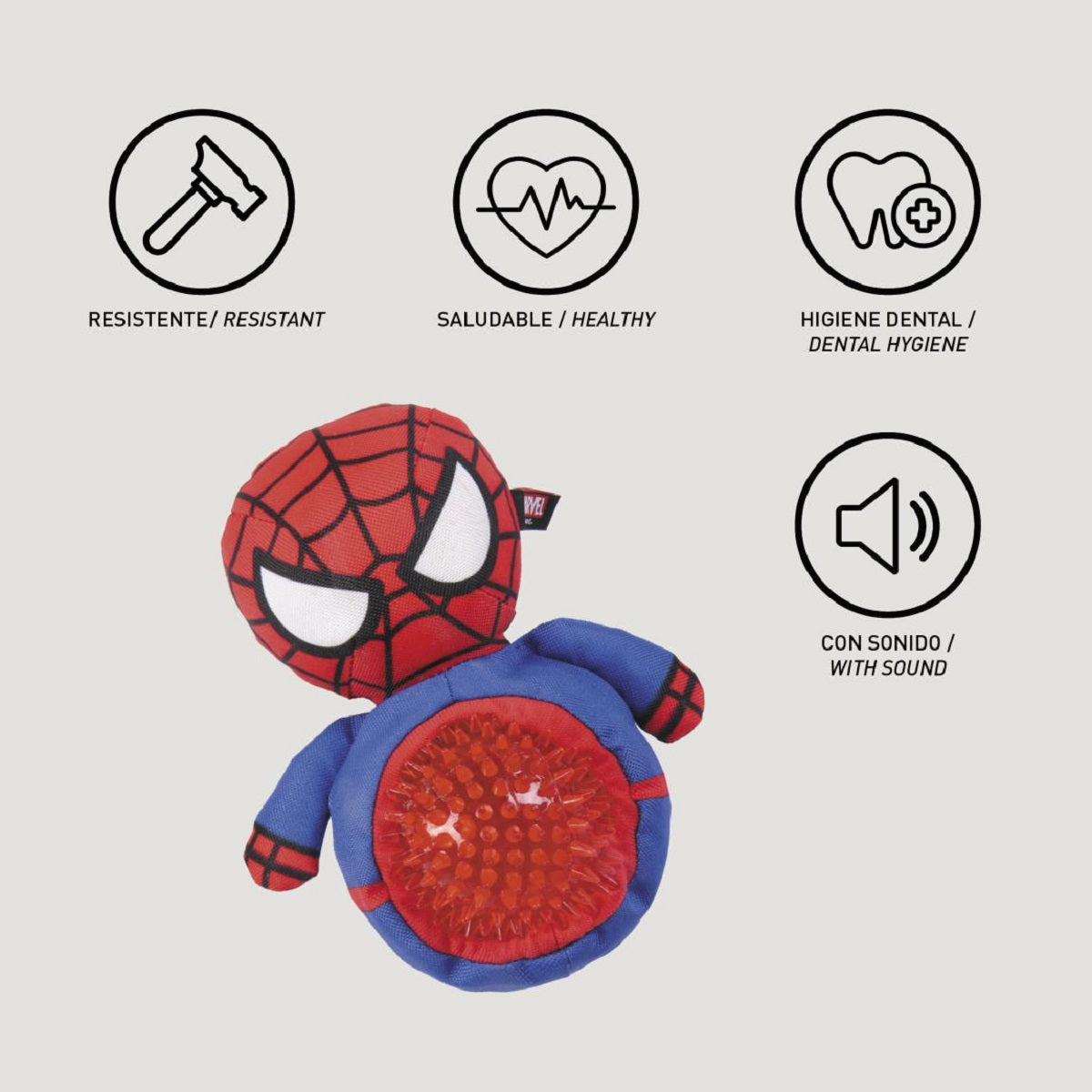 Spiderman Hundespielzeug – Weiches Kuscheltier mit integriertem Ball