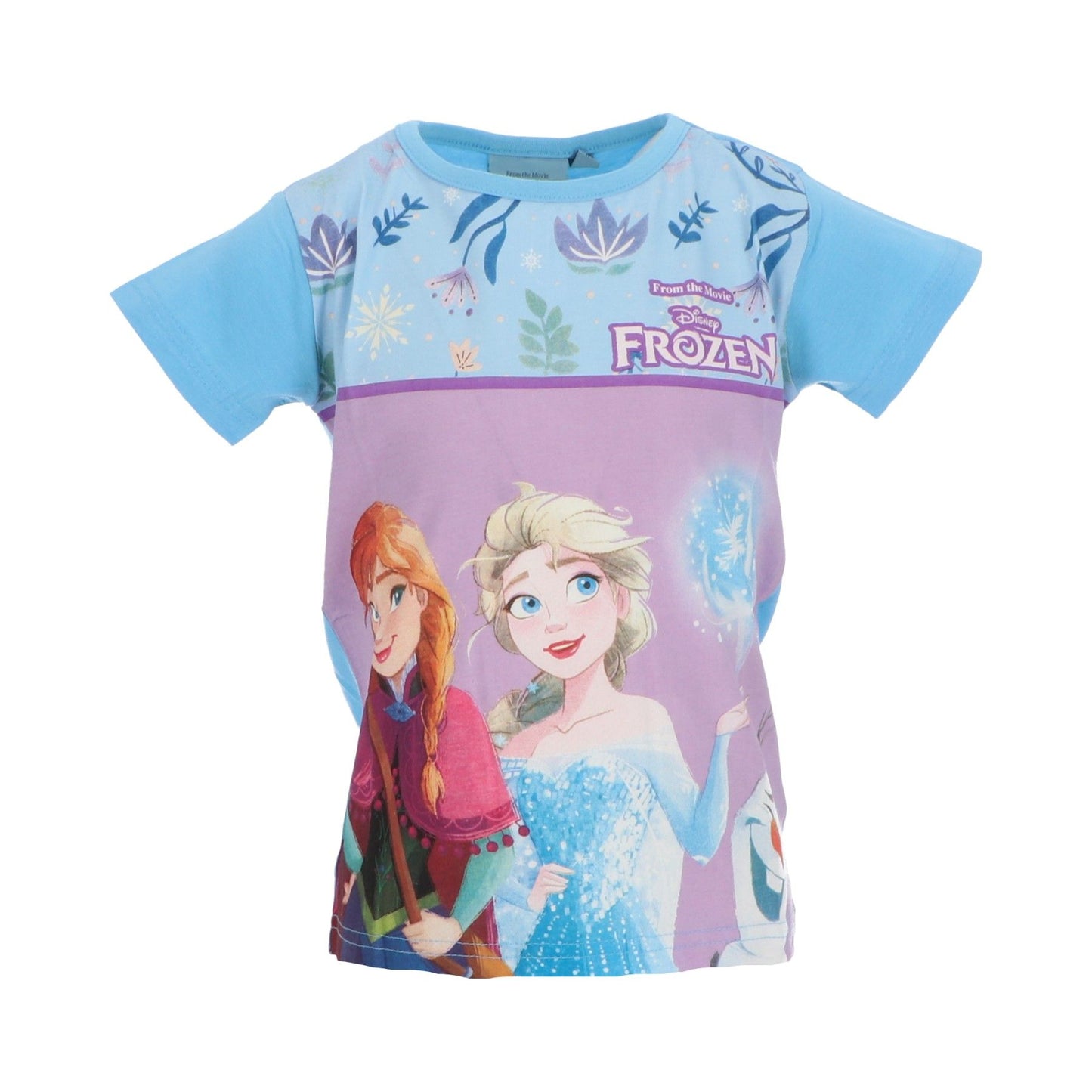 Frozen kurzärmeliges Kinder T-Shirt aus Baumwolle mit Print