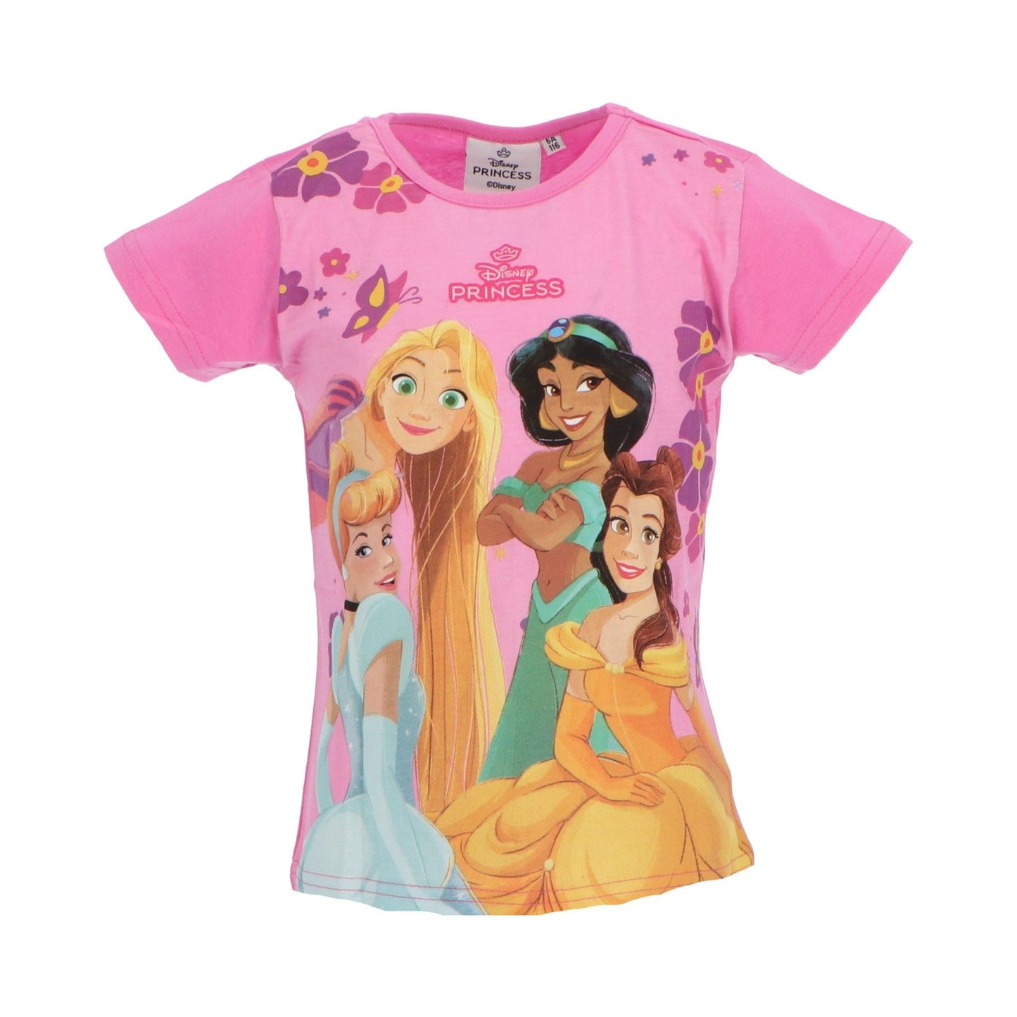 Disney Princess T-Shirt für Kinder mit Print aus Baumwolle kurzarm