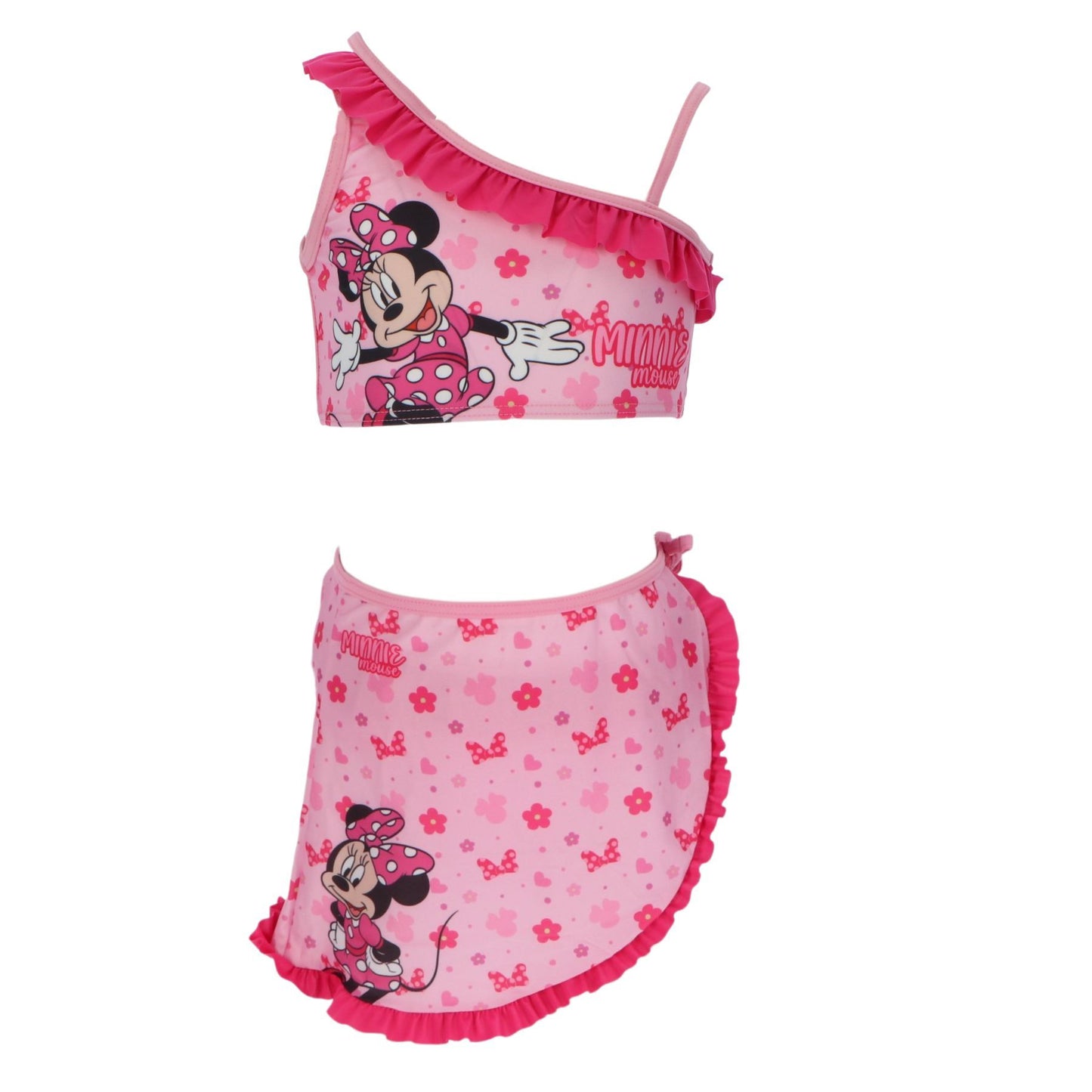 Disney Minnie Mouse Kinder Bikini mit Sarong Badebekleidung Badeanzug