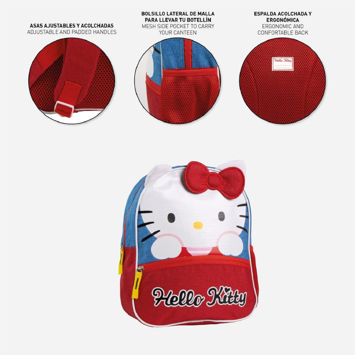 Hello Kitty Kinderrucksack leichte Freizeittasche Rucksack ideal für Kita, Freizeit & Reisen