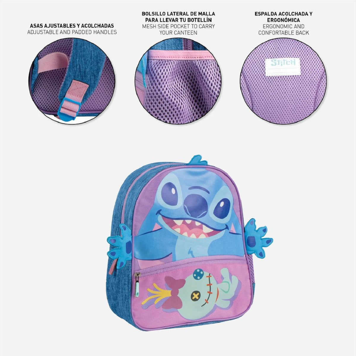 Disney Lilo & Stitch Rucksack Kinderrucksack – leichte Freizeittasche für Alltag, Ausflug & Schule