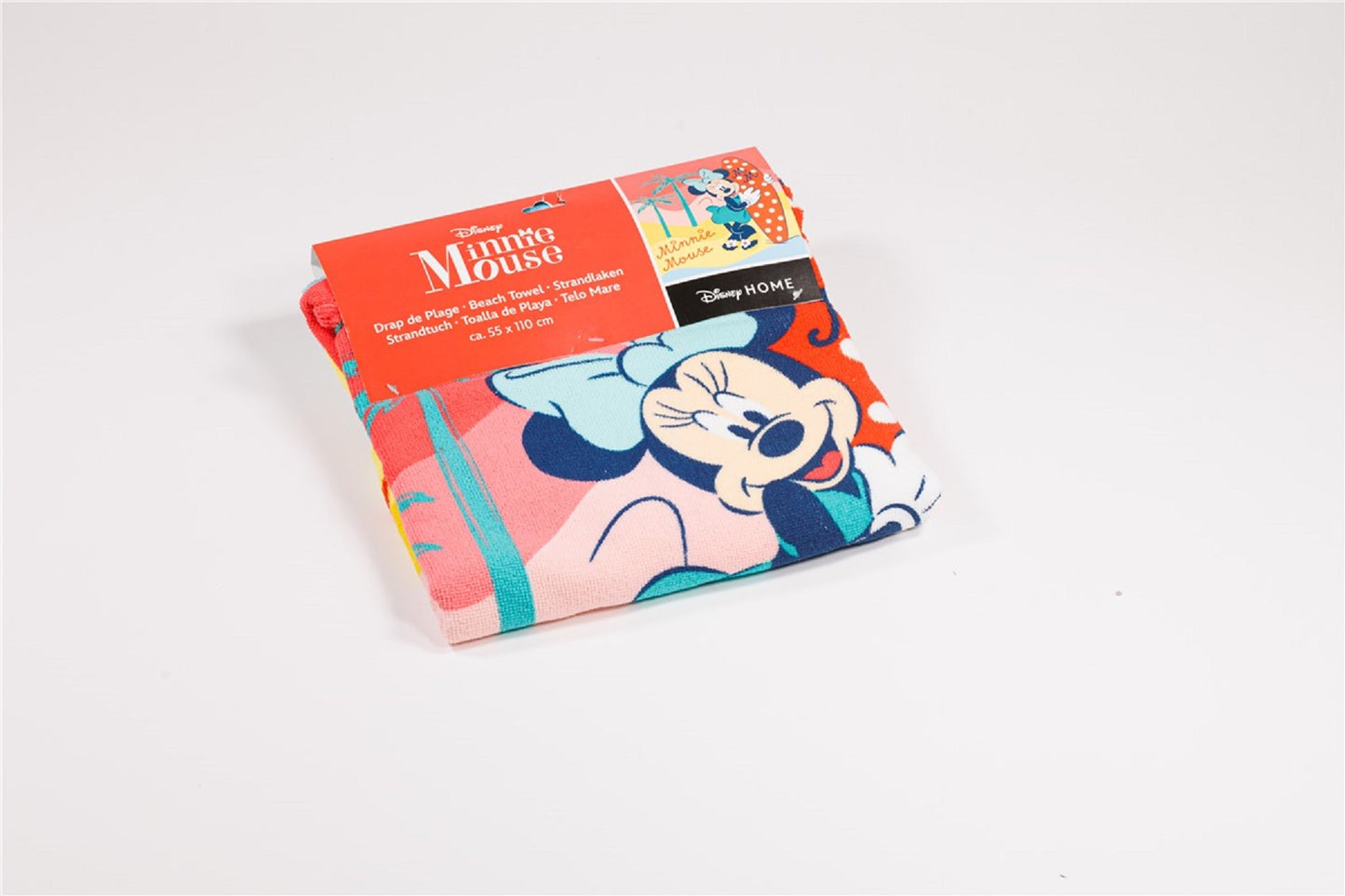 Disney Minnie Mouse Kinder Badeponcho mit Kapuze aus Polyester 55 x 110 cm