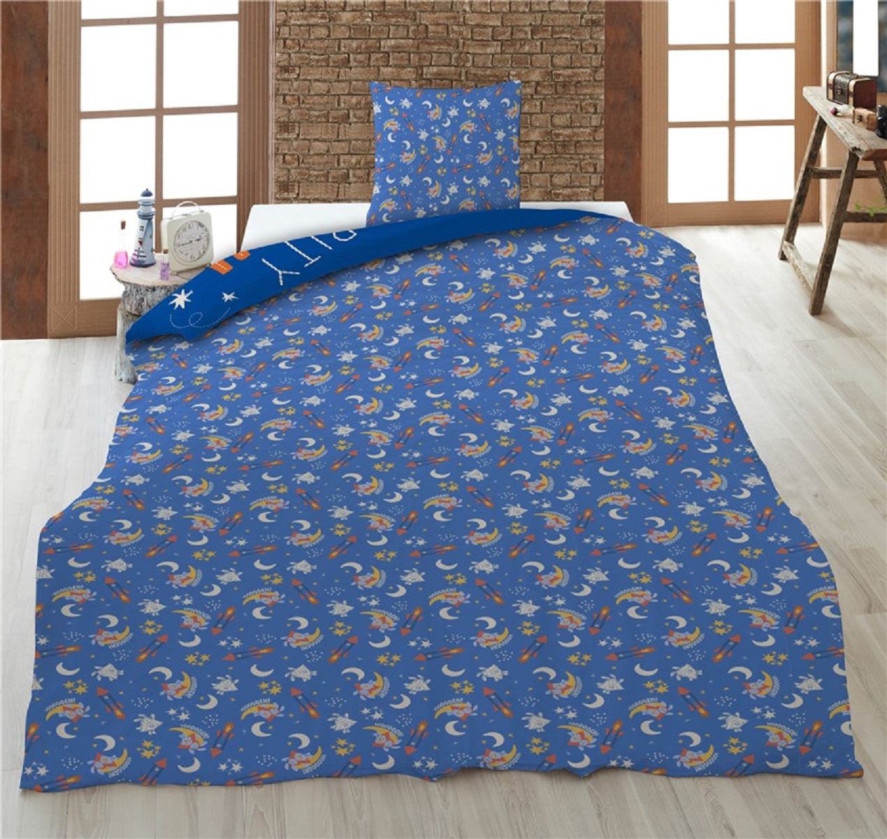 Bing Bettwäsche-Set – 1x Deckenbezug 140x200 & 1x Kissenbezug 65x65 cm für Kinder