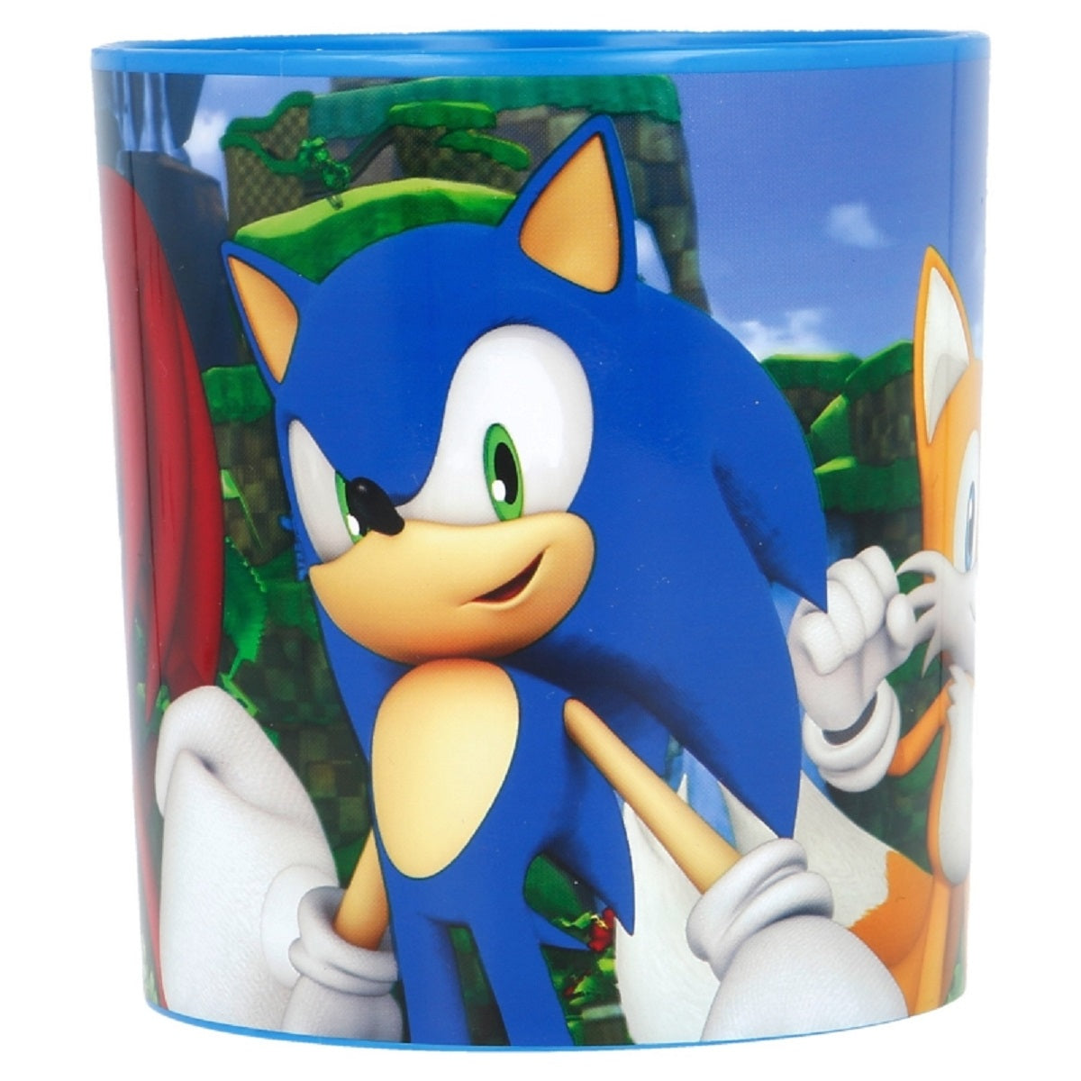 Sonic the Hedgehog Becher Mikrowellengeeigneter Kunststoffbecher 390 ml – Motivbecher für Kinder