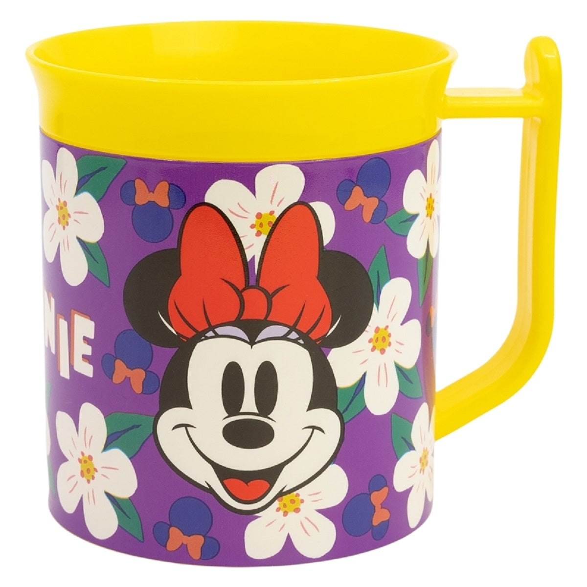 Disney Minnie Mouse Becher Mikrowellengeeigneter Kunststoffbecher 400 ml – Motivbecher für Kinder