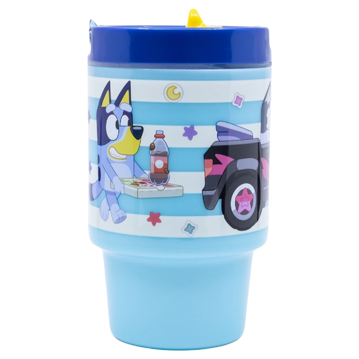 Bluey Becher Kunststoffbecher 530  ml mit Schraubdeckel – Motivbecher für Kinder