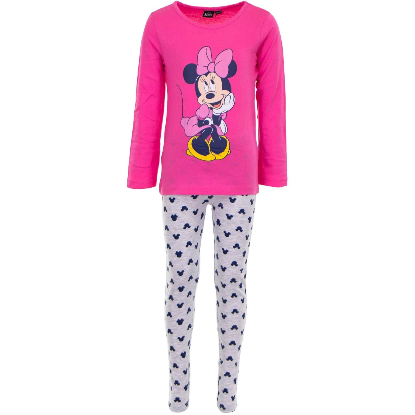 Disney Minnie Maus Schlafanzug Komfortabler Pyjama aus 100% Baumwolle für Kinder