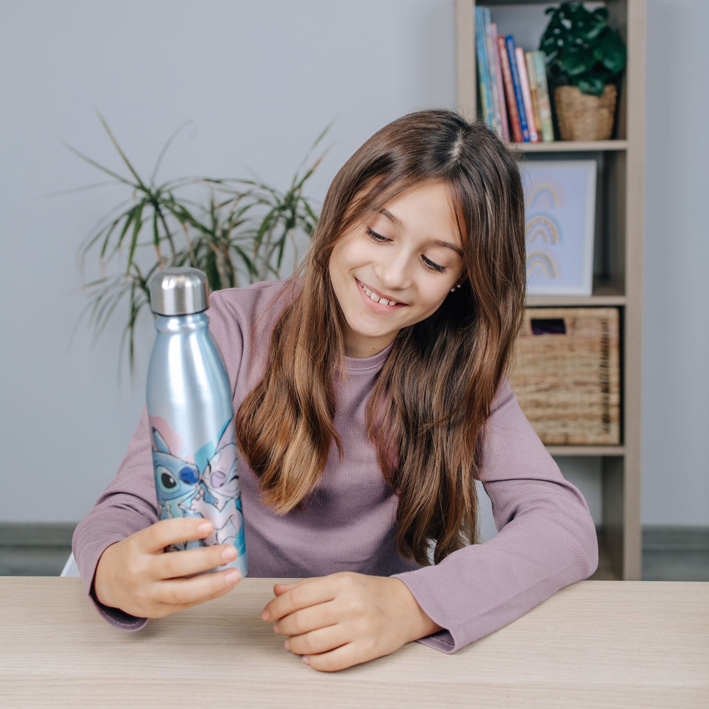 Lilo & Stitch Wasserflasche Aluminium Trinkflasche für Kinder 600 ml