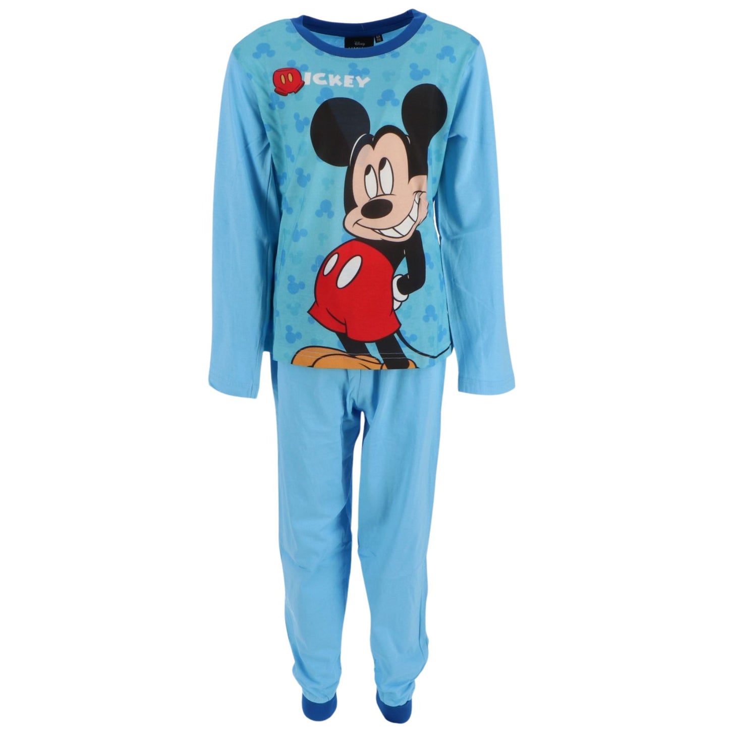 Disney Micky Maus Pyjama Schlafanzug aus weicher Baumwolle Nachtwäsche für Kinder