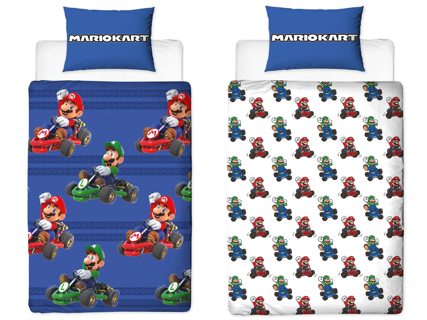 Super Mario Bettwäsche Set aus Microfaser für Kinder – 140x200 cm Bettbezug & 70x70 cm Kissenbezug