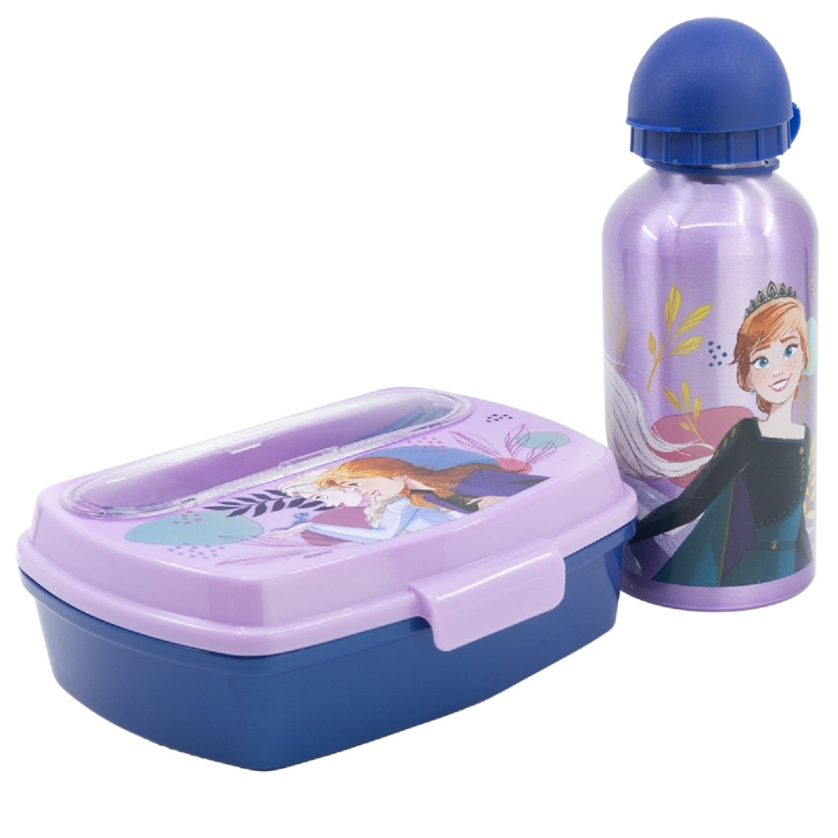 Disney Frozen 4er Set Trust The Journey Aluminiumflasche, Snackbox und mehr