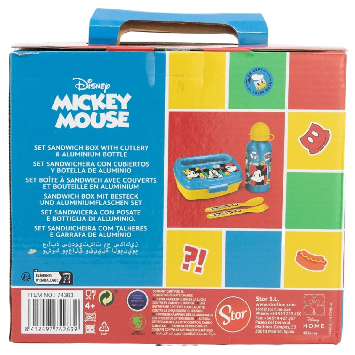 Disney Mickey 4er Set Trust The Journey Aluminiumflasche, Snackbox und mehr