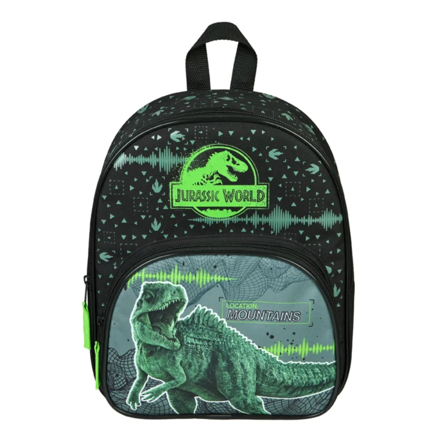 Jurassic World Kinder Rucksack – Schultasche mit großem Hauptfach und Reißverschluss