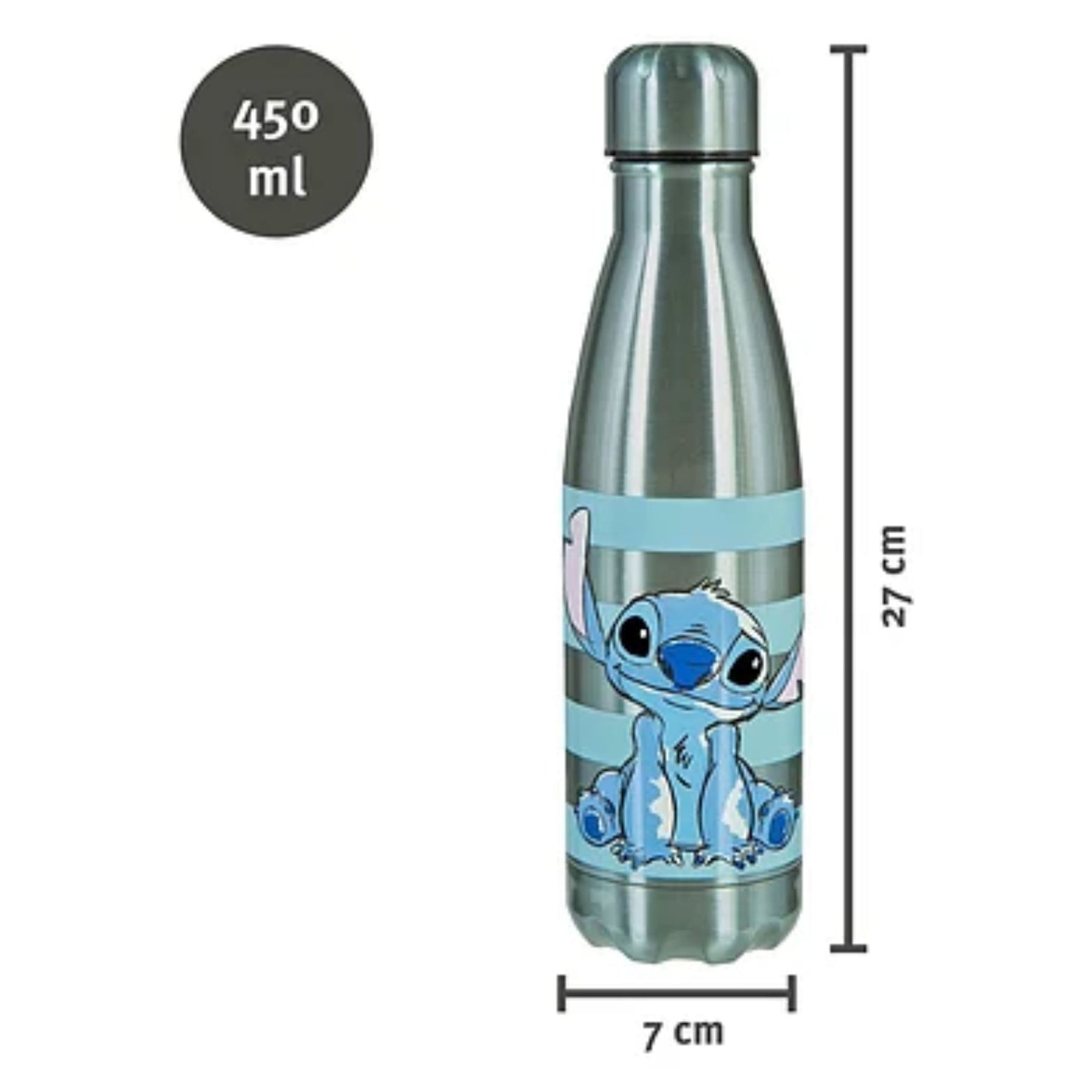Lilo & Stitch Edelstahl Trinkflasche 450 ml – Wasserflasche für Schule & Freizeit