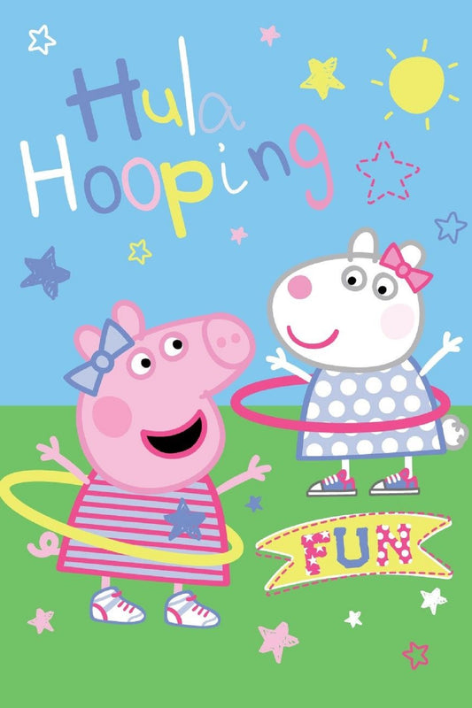 Peppa Pig Fleece-Decke 100x150 cm Kuscheldecke aus 100 % Polyester, Weich & Warm